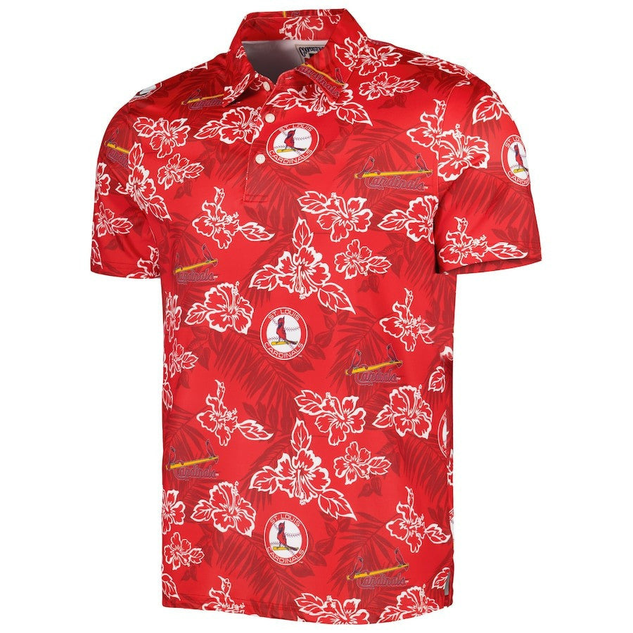 St. Louis Cardinals Reyn Spooner Cooperstown Collection Puamana Print Polo - Red