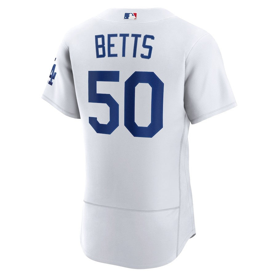 Mookie Betts 50 Los Angeles Dodgers Home Player Elite Jersey - White