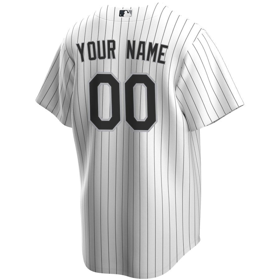 Chicago White Sox Home Custom Men Jersey - White