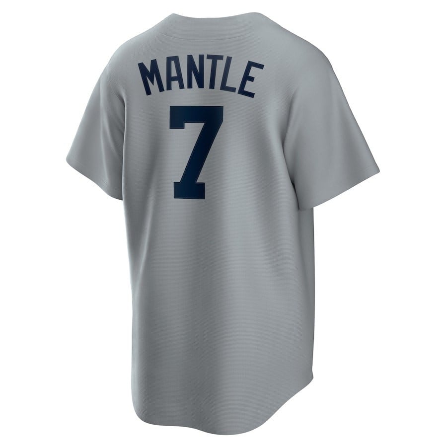 Mickey Mantle 7 New York Yankees Road Cooperstown Collection Player Jersey - Gray
