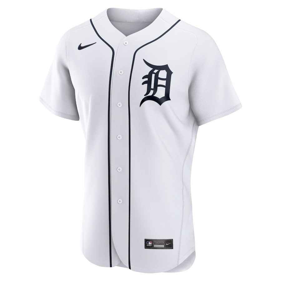 Detroit Tigers Home Logo Team Elite Jersey - White