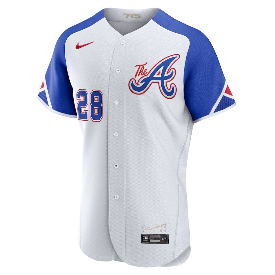 Matt Olson 28 Atlanta Braves 2023 City Connect Player Elite Jersey - White