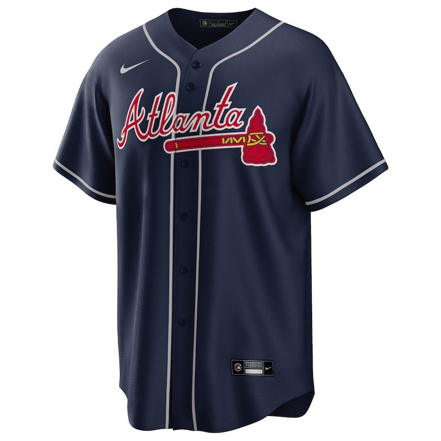 Eddie Rosario 8 Atlanta Braves Alternate Player Jersey - Navy