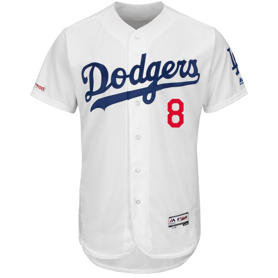 Manny Machado 8 Los Angeles Dodgers Majestic Home Collection Flex Base Player Elite Jersey - White