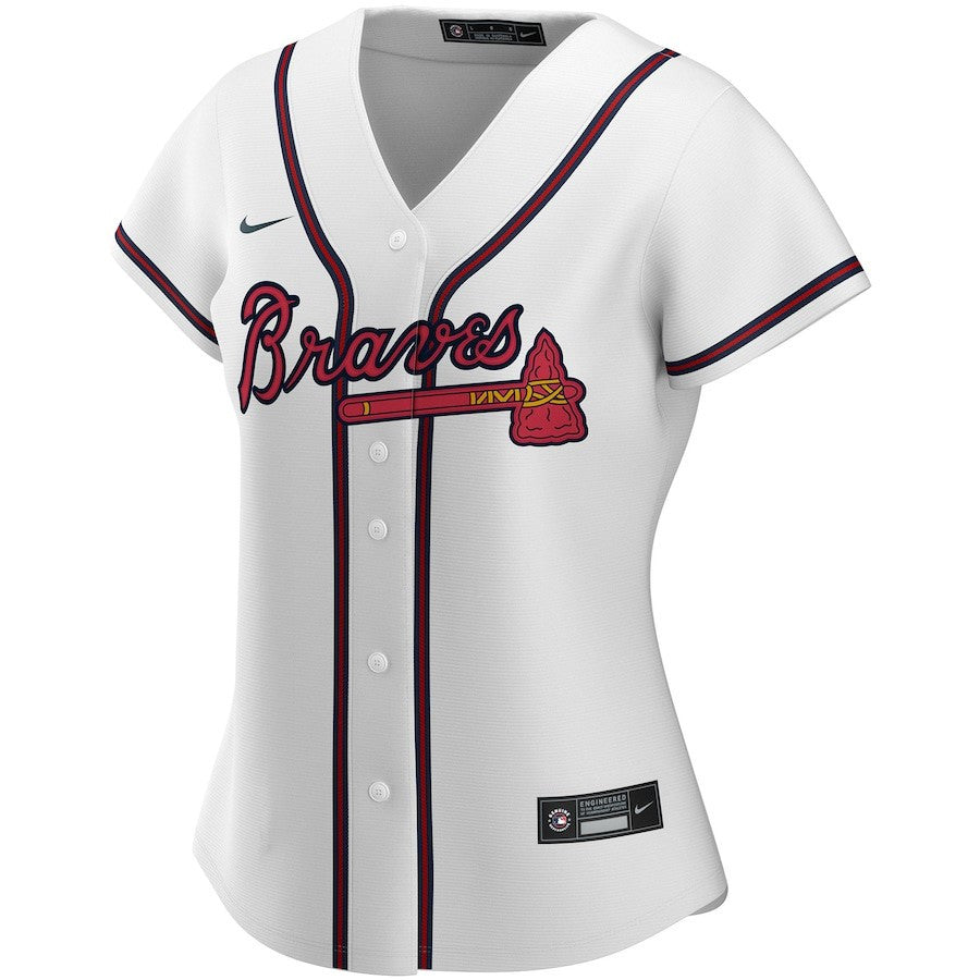 Atlanta Braves Women's Home Custom Jersey - White