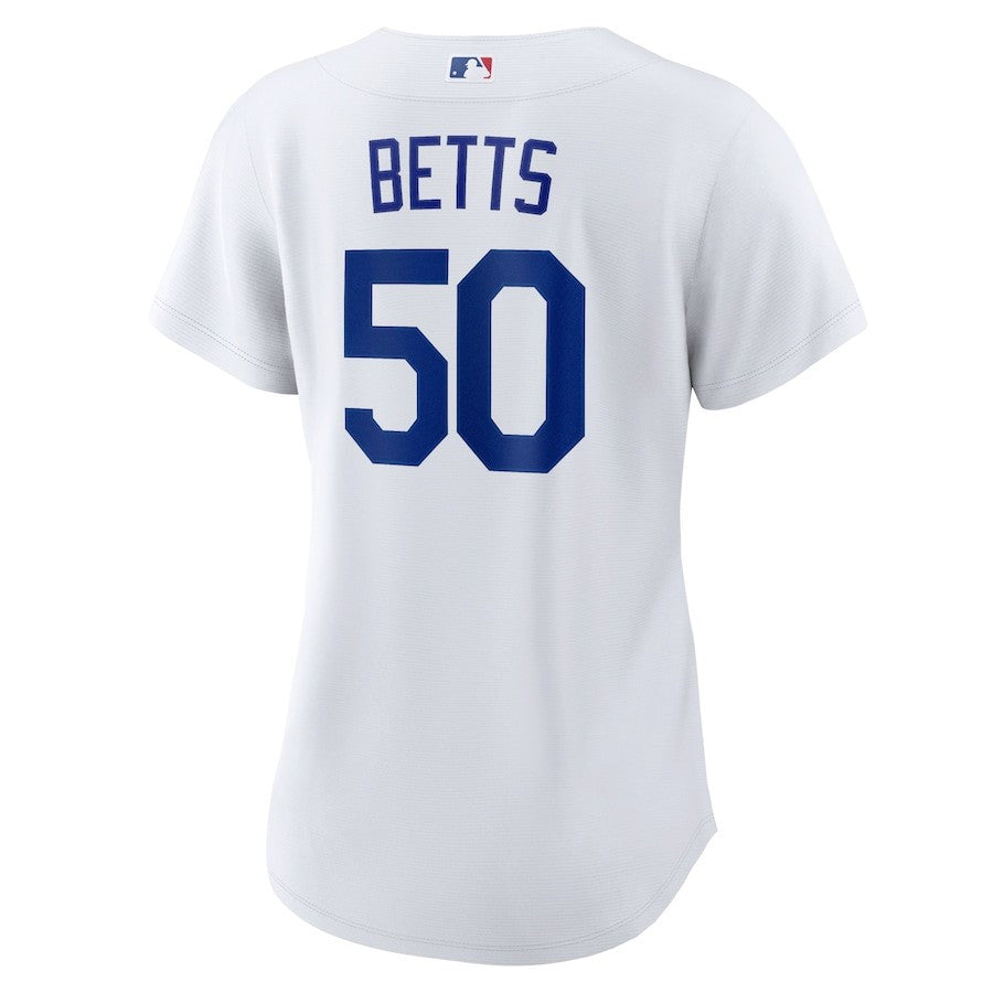 Mookie Betts 50 Los Angeles Dodgers Women's Home Player Jersey - White