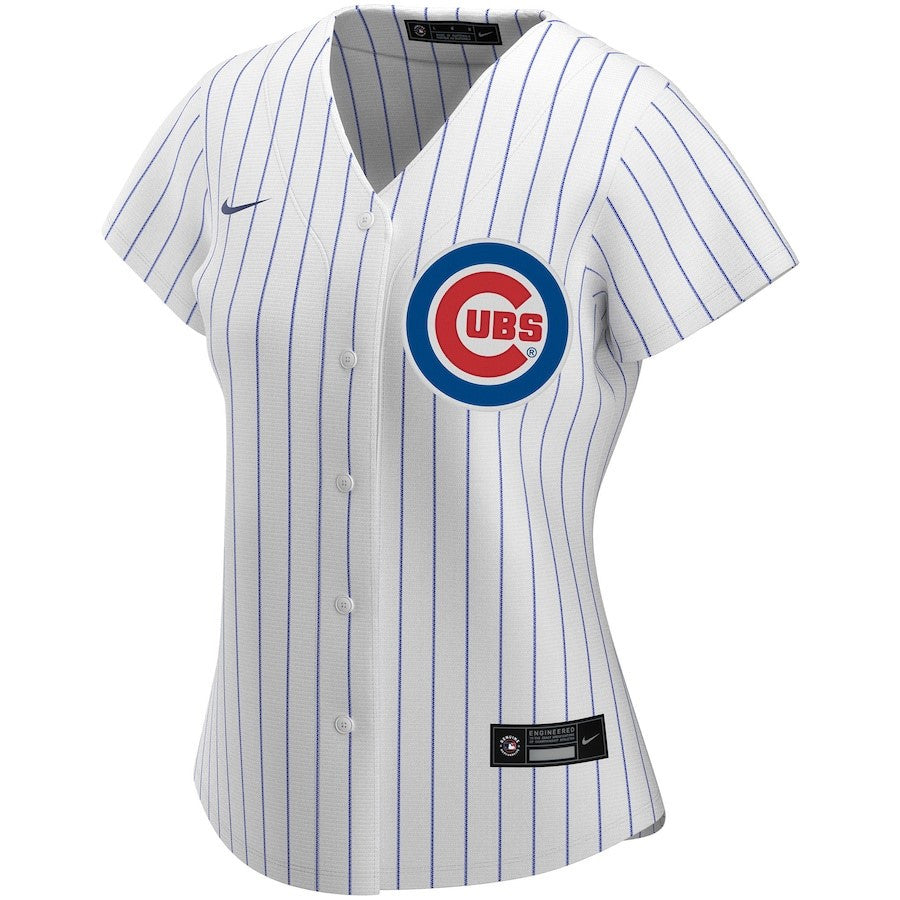 Chicago Cubs Women's Home Custom Jersey - White
