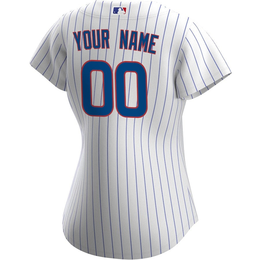 Chicago Cubs Women's Home Custom Jersey - White
