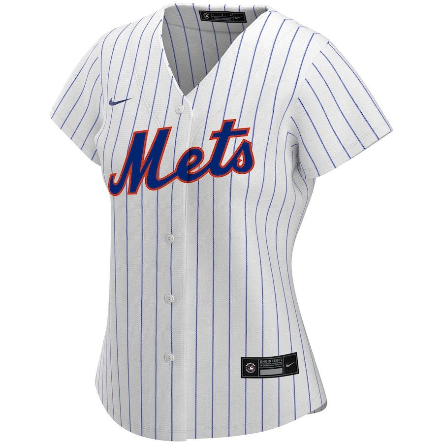 New York Mets Women's Home Custom Jersey - White