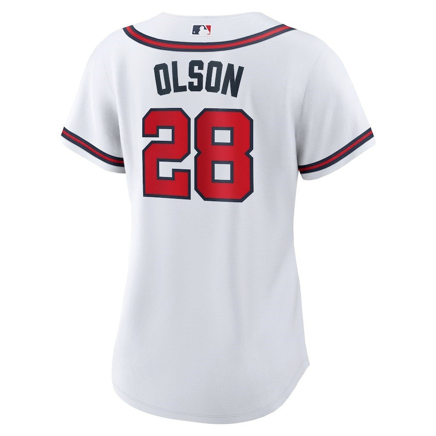 Matt Olson 28 Atlanta Braves Women's Home Player Jersey - White