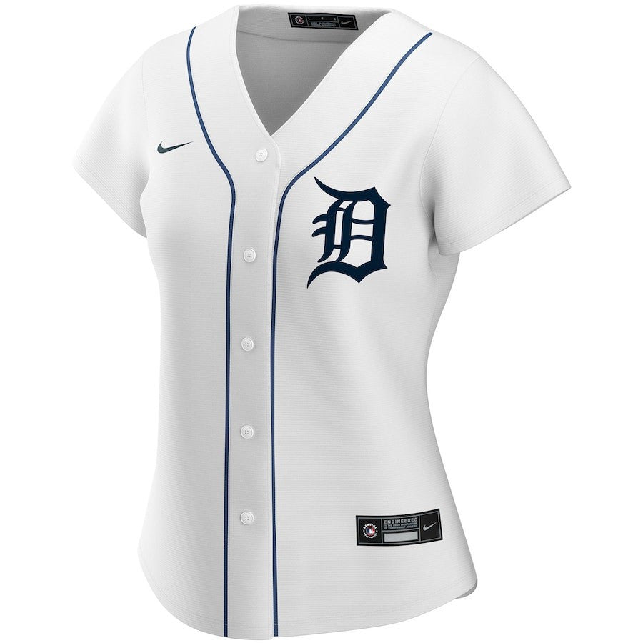 Detroit Tigers Women's Home Custom Jersey - White