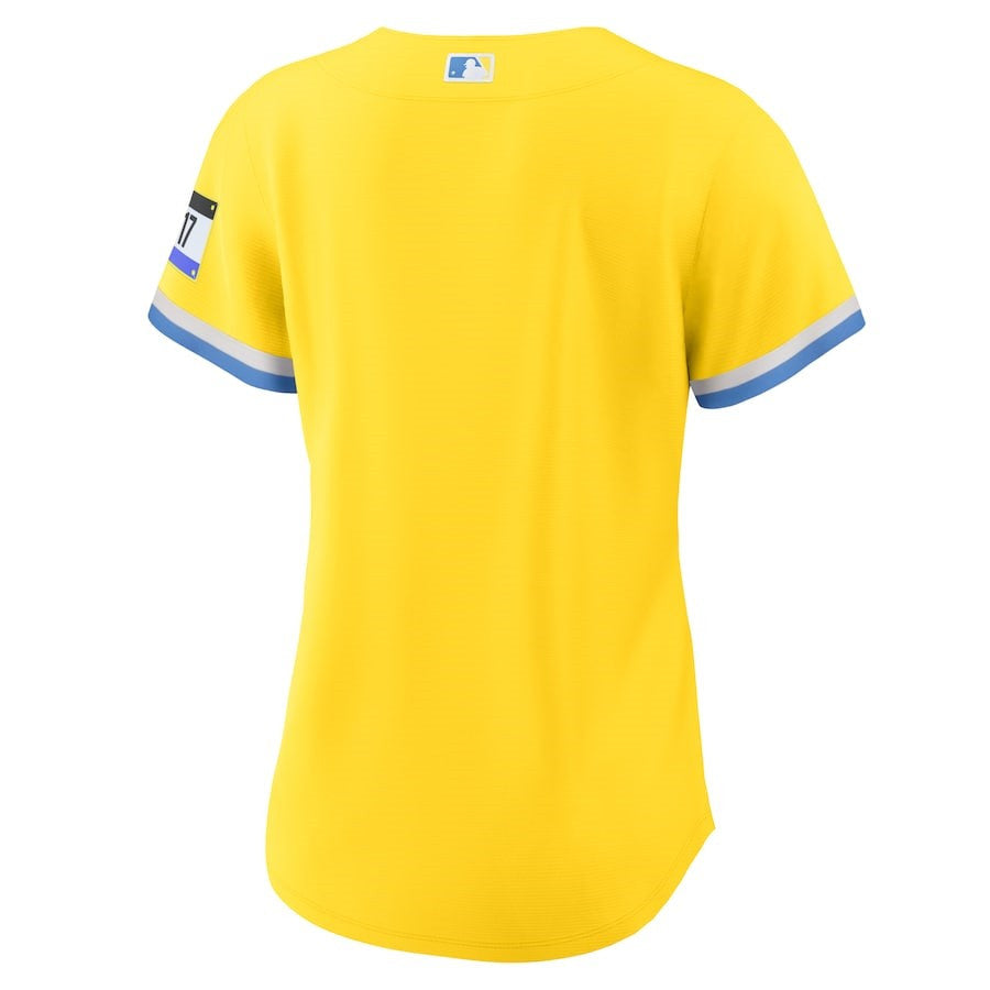 Boston Red Sox Women's City Connect Jersey - Gold/Light Blue