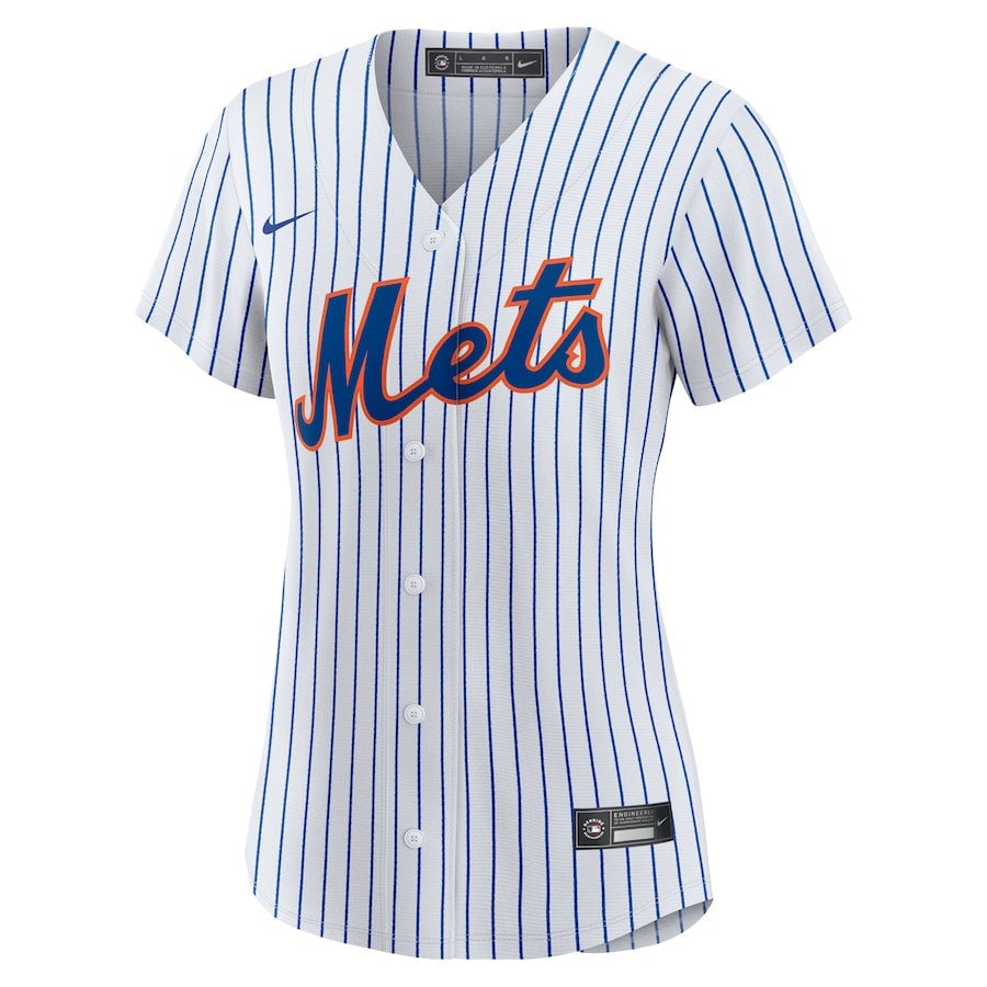 Justin Verlander 35 New York Mets Women's Home Player Jersey - White/Royal