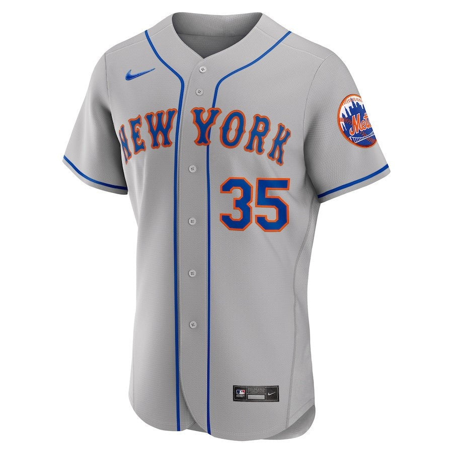 Justin Verlander 35 New York Mets Road Player Elite Jersey - Gray