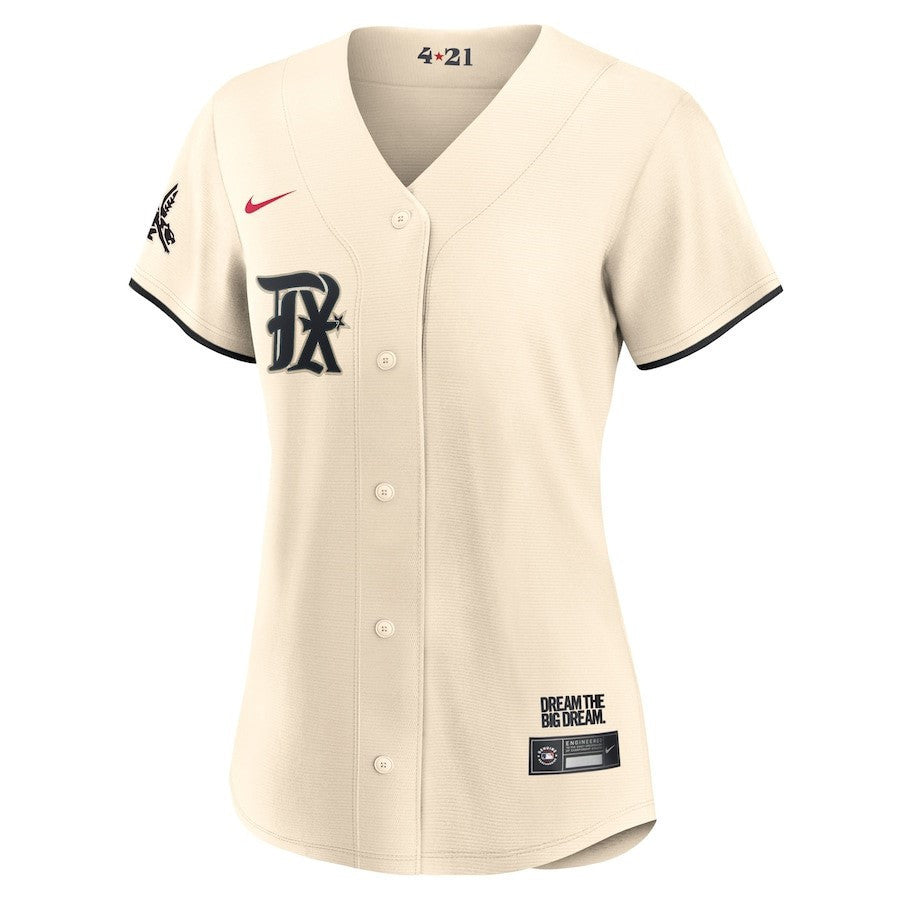 Texas Rangers Women's 2023 City Connect Jersey - Cream