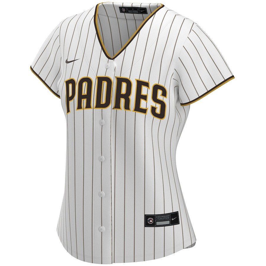 San Diego Padres Women's Home Custom Jersey - White