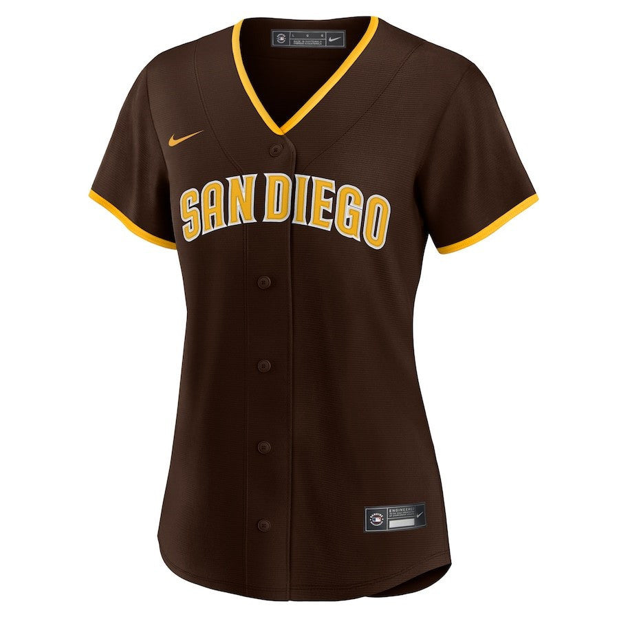 Fernando Tatís Jr. 23 San Diego Padres Women's Road Player Jersey - Brown
