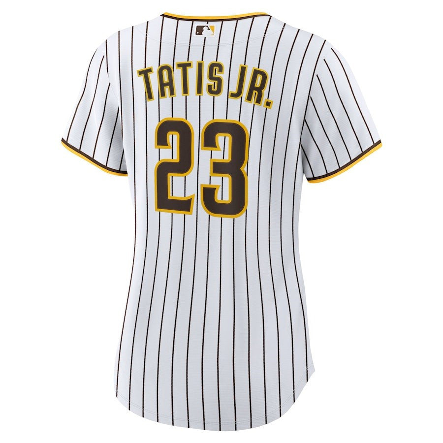 Fernando Tatís Jr. 23 San Diego Padres Women's Home Player Jersey - White/Brown