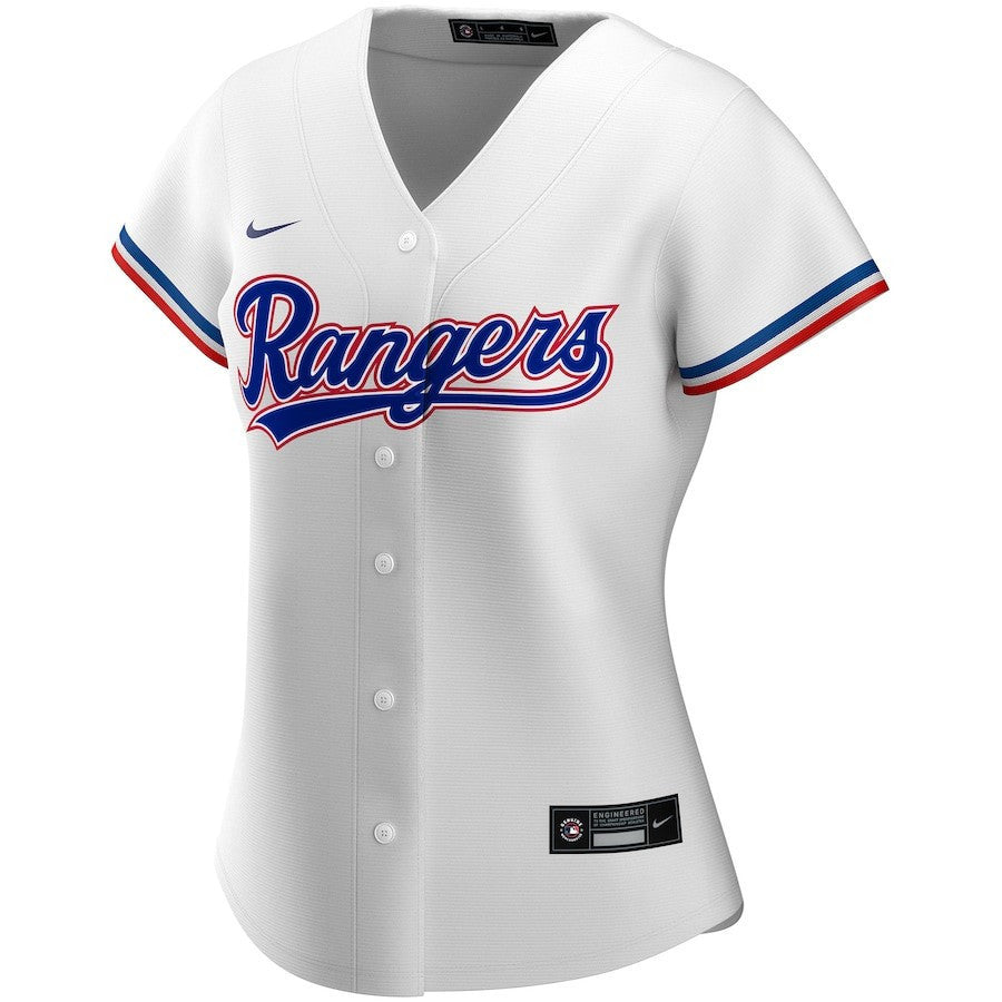 Texas Rangers Women's Home Custom Jersey - White