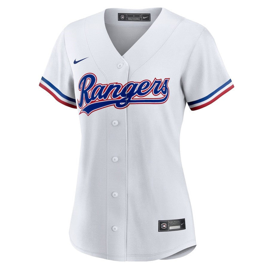 Texas Rangers Women's Home Blank Jersey - White