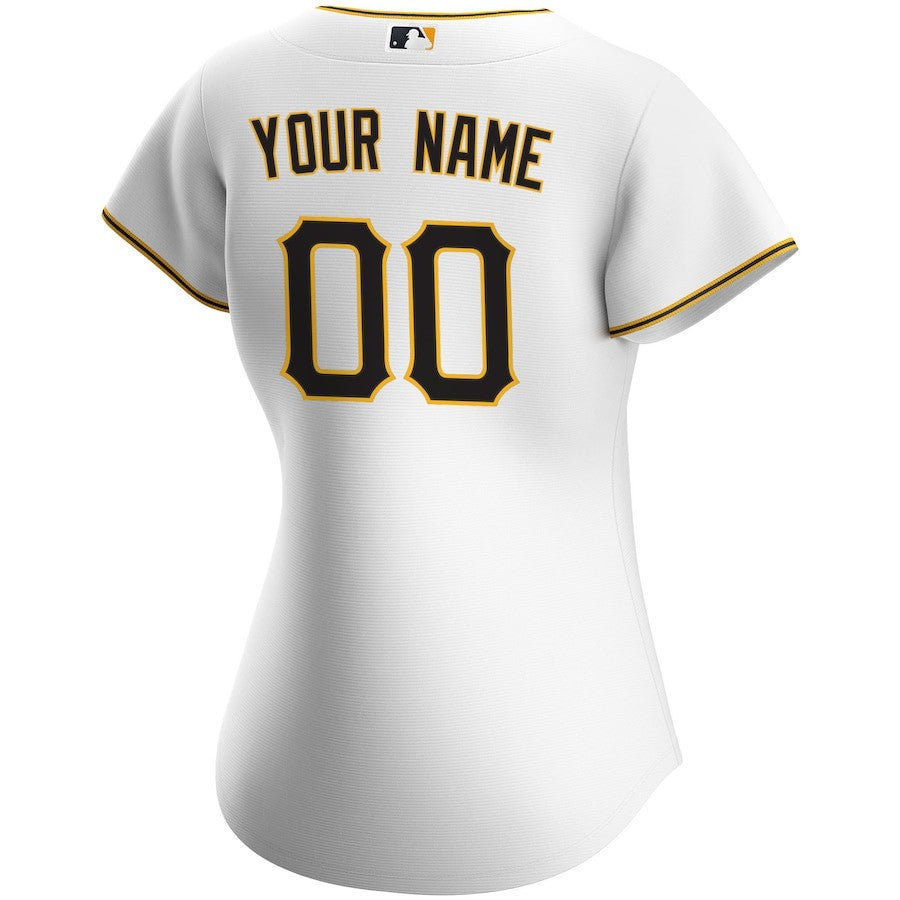 Pittsburgh Pirates Women's Home Custom Jersey - White