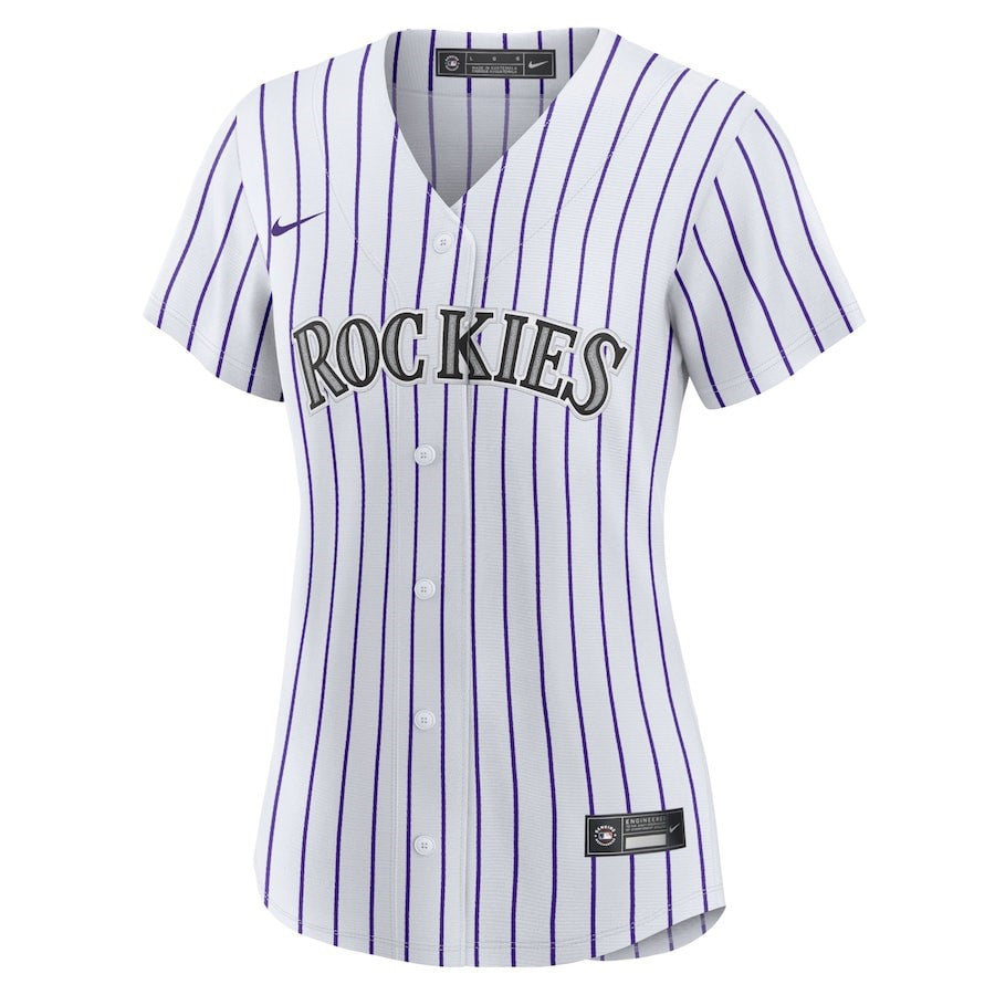 Colorado Rockies Women's Home Blank Jersey - White