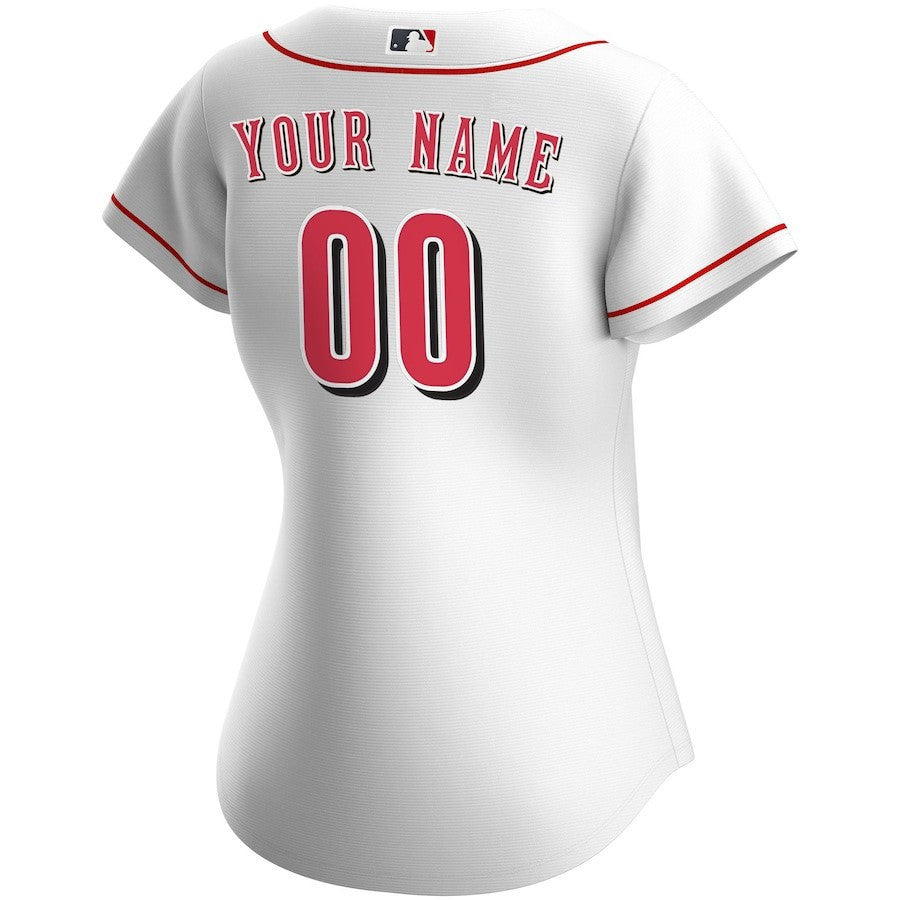 Cincinnati Reds Women's Home Custom Jersey - White