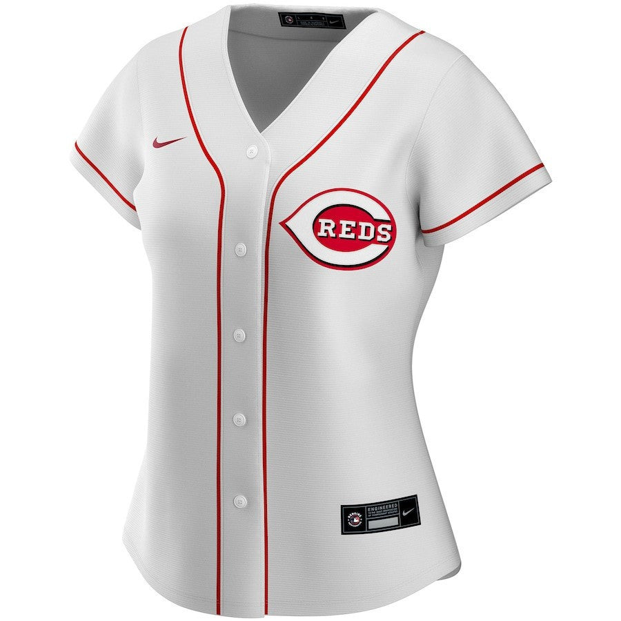 Cincinnati Reds Women's Home Custom Jersey - White