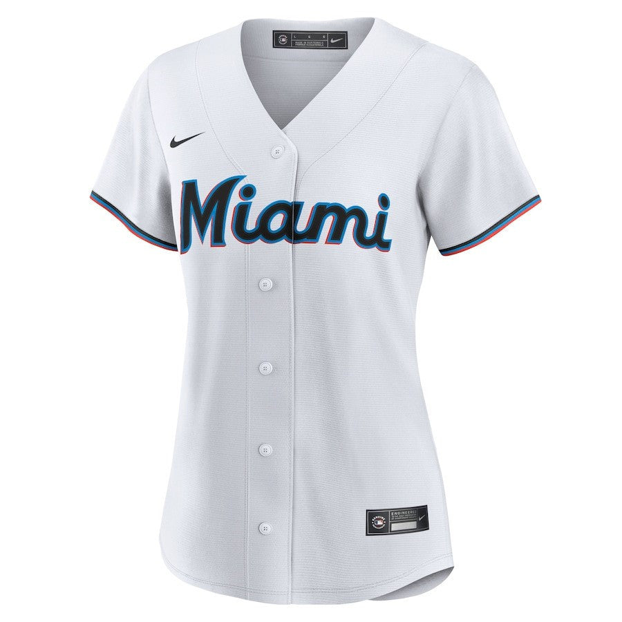 Miami Marlins Women's Home Blank Jersey - White