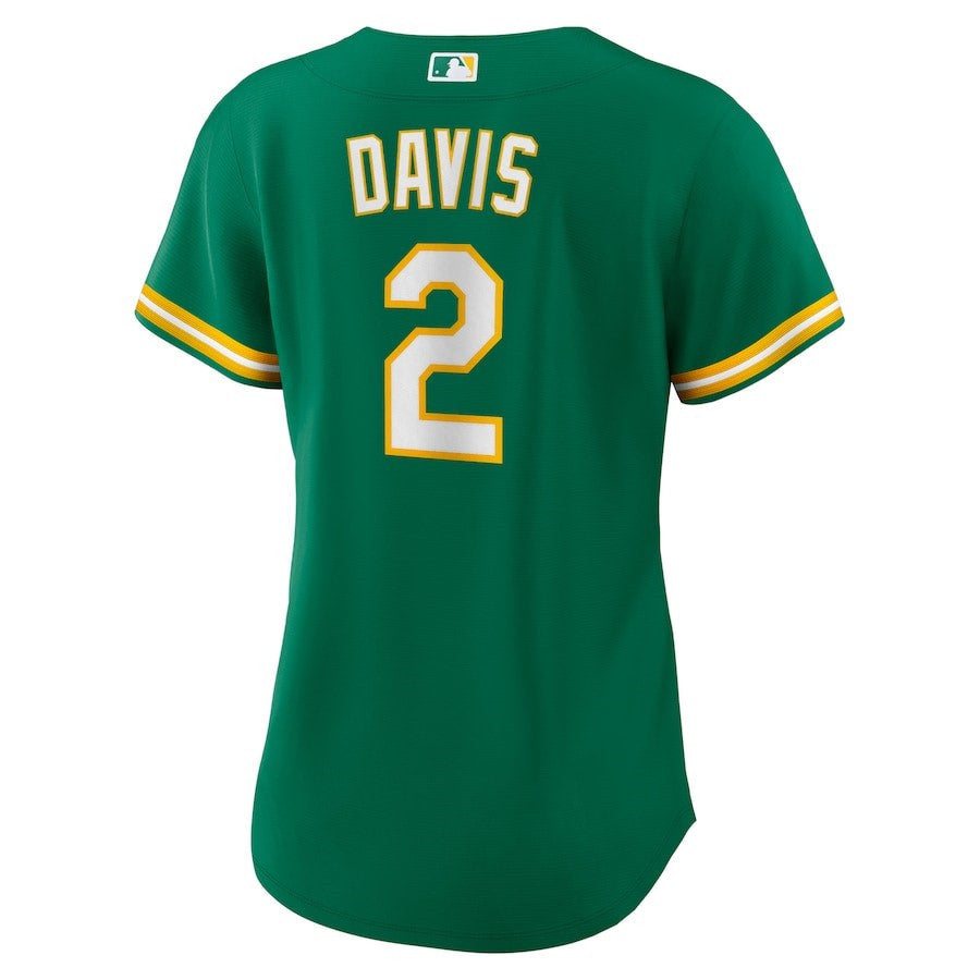Khris Davis 2 Oakland Athletics Women's Alternate Player Jersey - Green