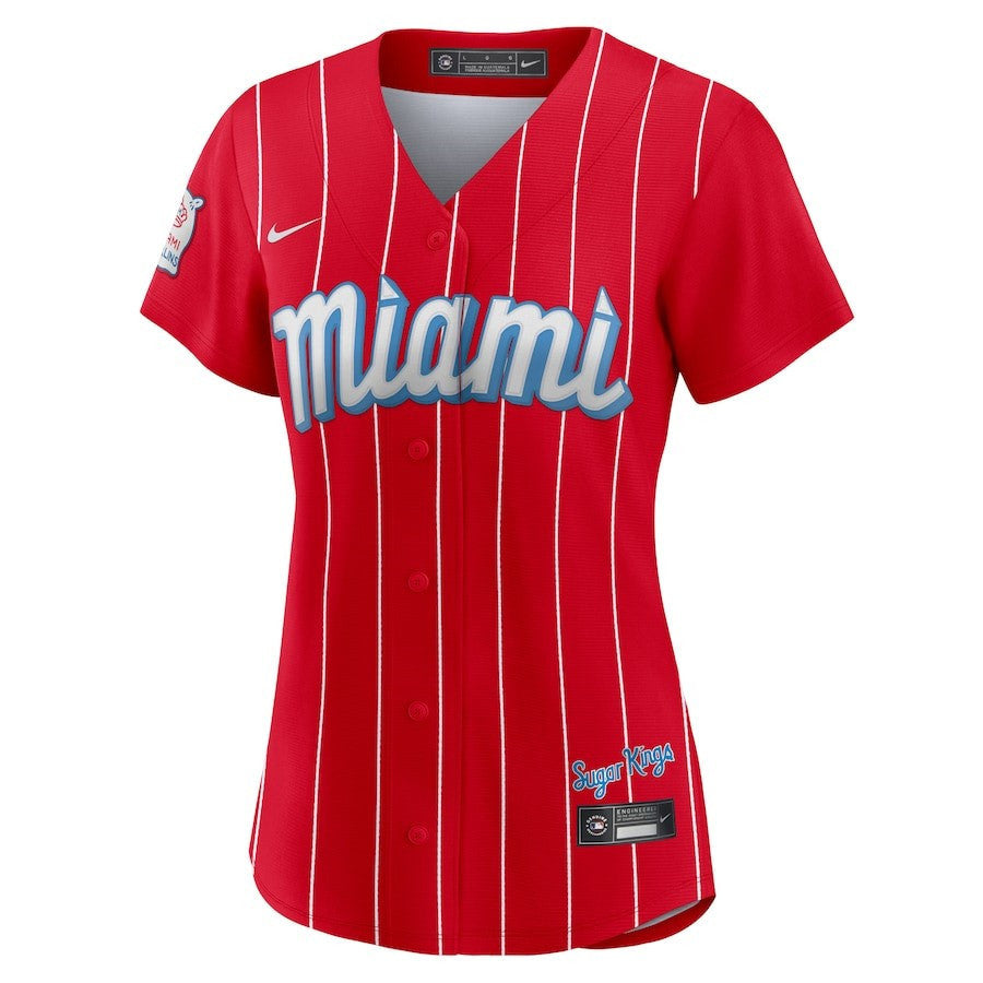Brian Anderson 15 Miami Marlins Women's City Connect Player Jersey - Red