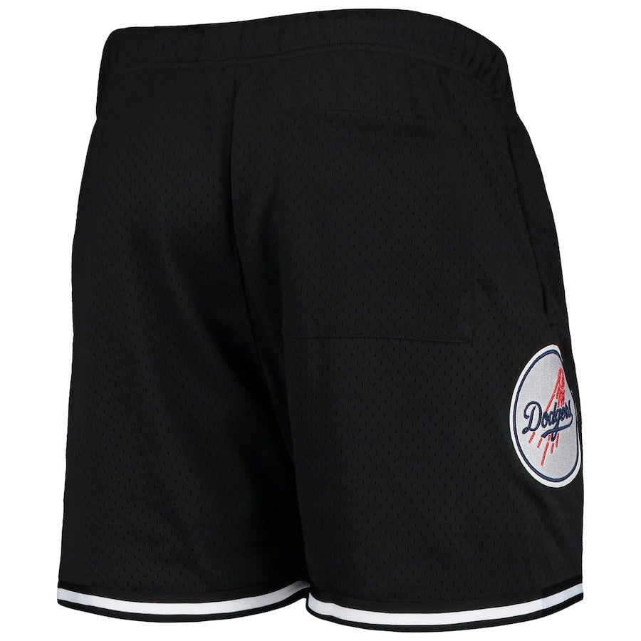 Los Angeles Dodgers Team Standard Logo Mesh Shorts - Black