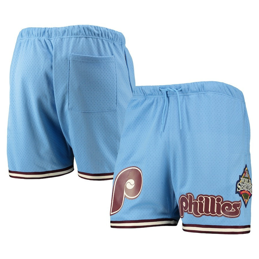 Philadelphia Phillies Team Logo Mesh Shorts - Light Blue , Men