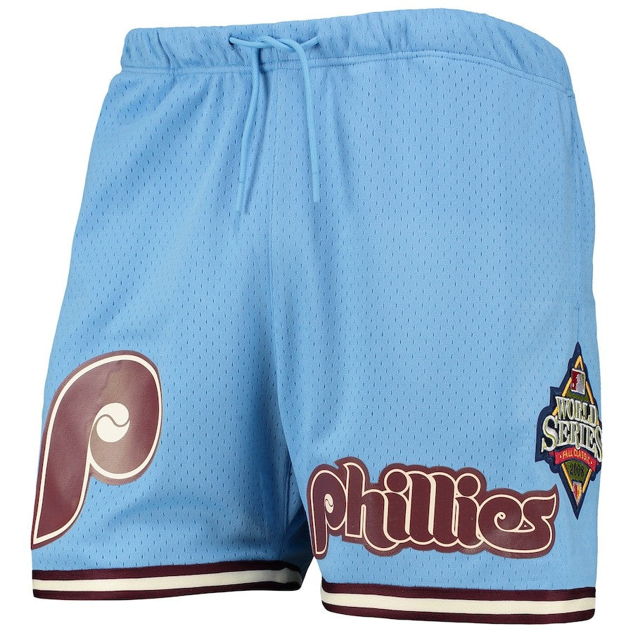 Philadelphia Phillies Team Logo Mesh Shorts - Light Blue , Men
