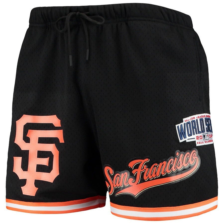 San Francisco Giants Team Logo Mesh Shorts - Black, Men