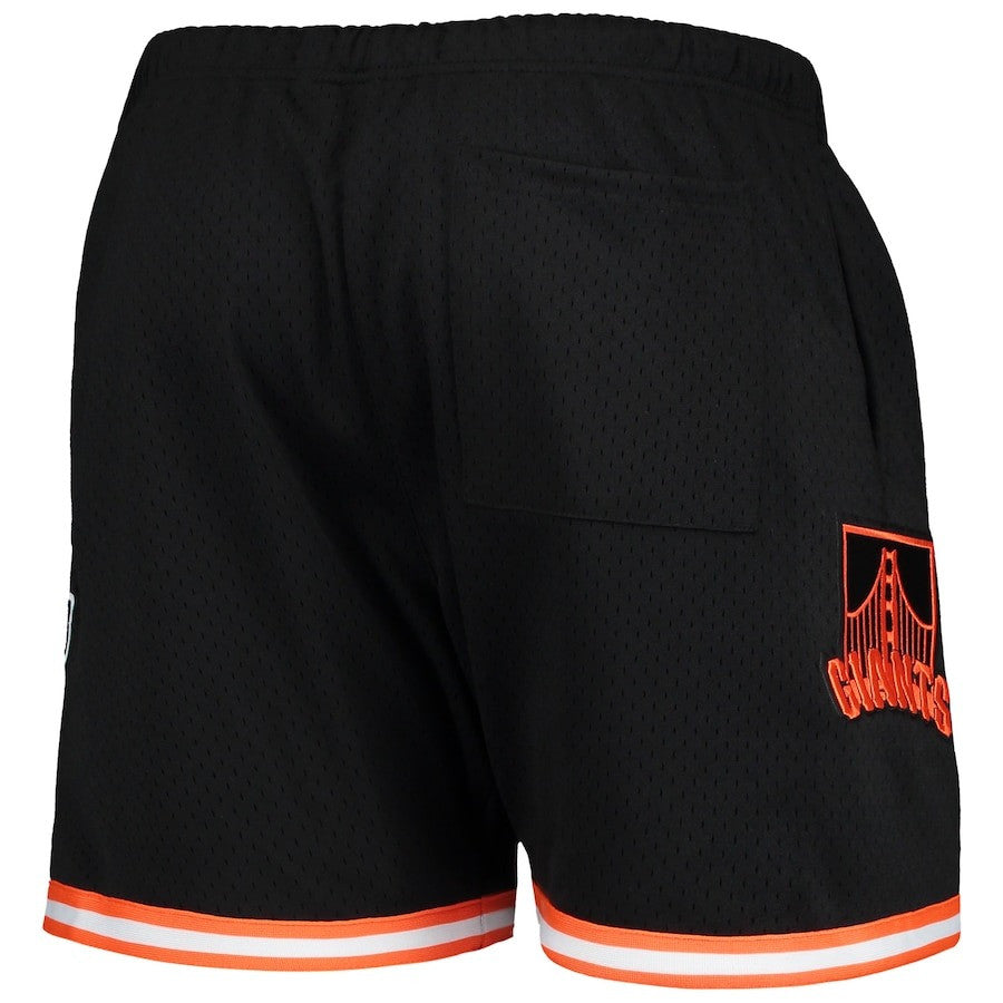 San Francisco Giants Team Logo Mesh Shorts - Black, Men