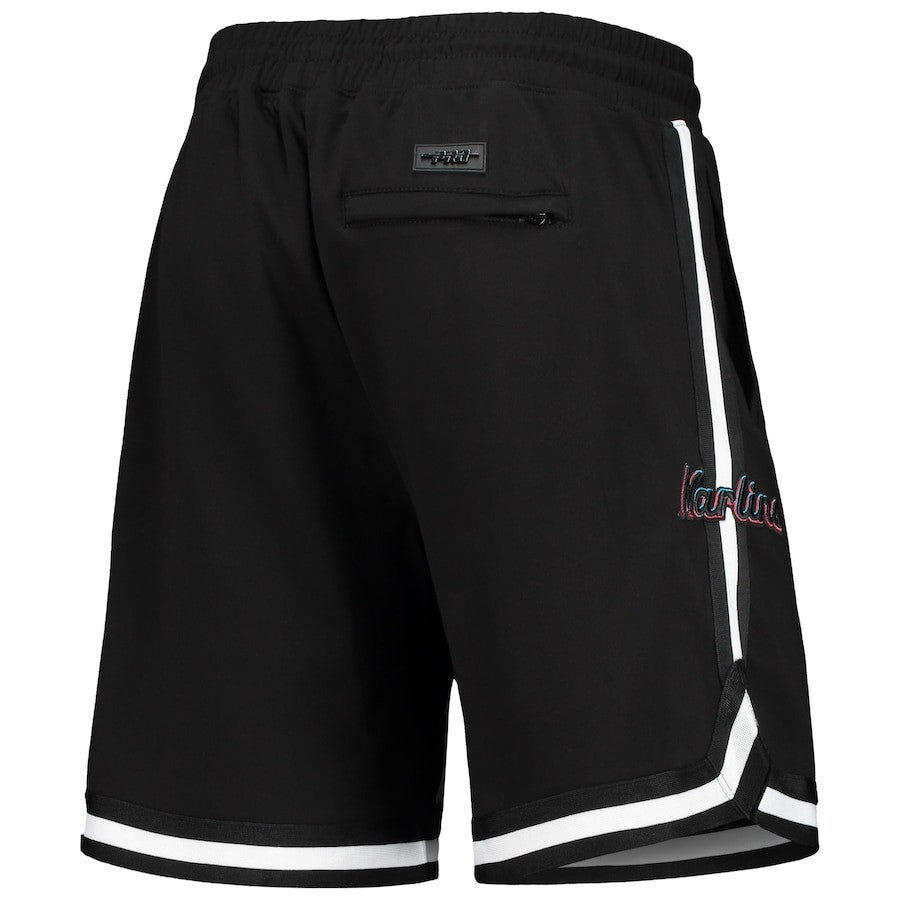 Miami Marlins Team Logo Shorts - Black, Men