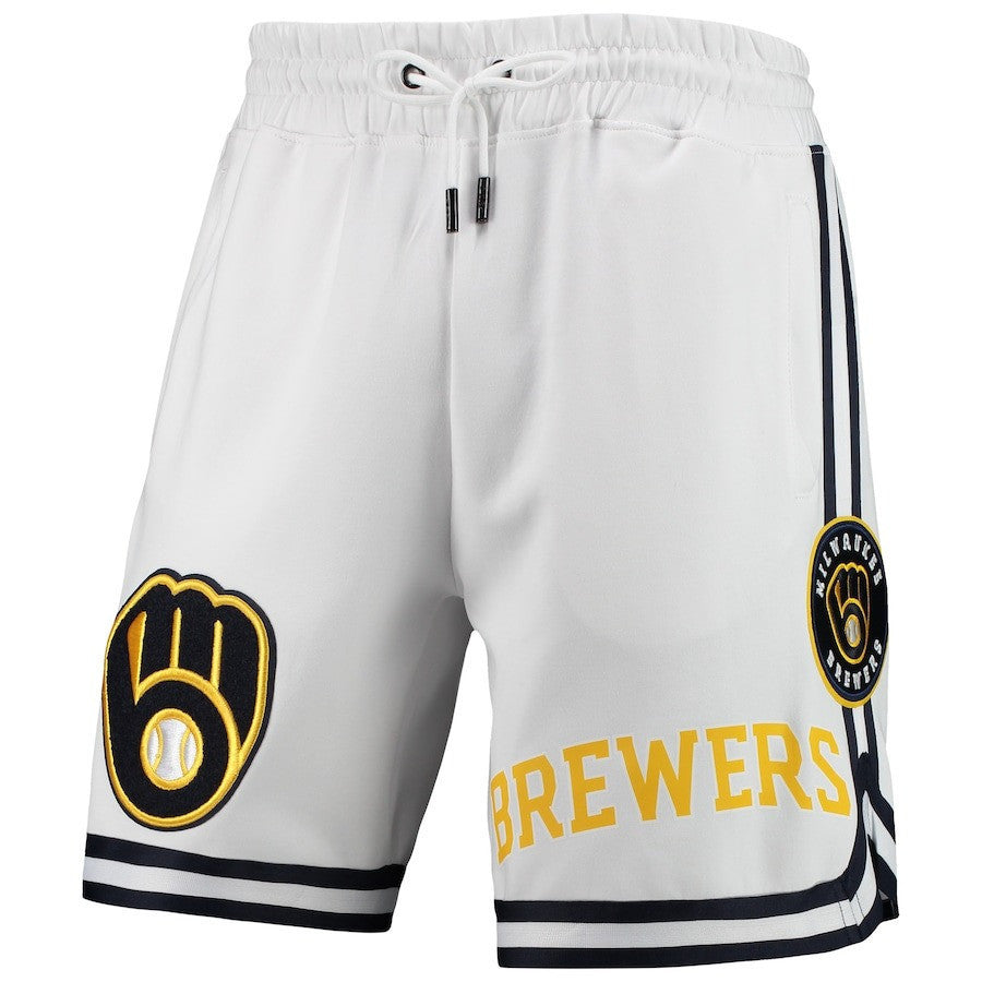Milwaukee Brewers Team Logo Shorts - White, Men