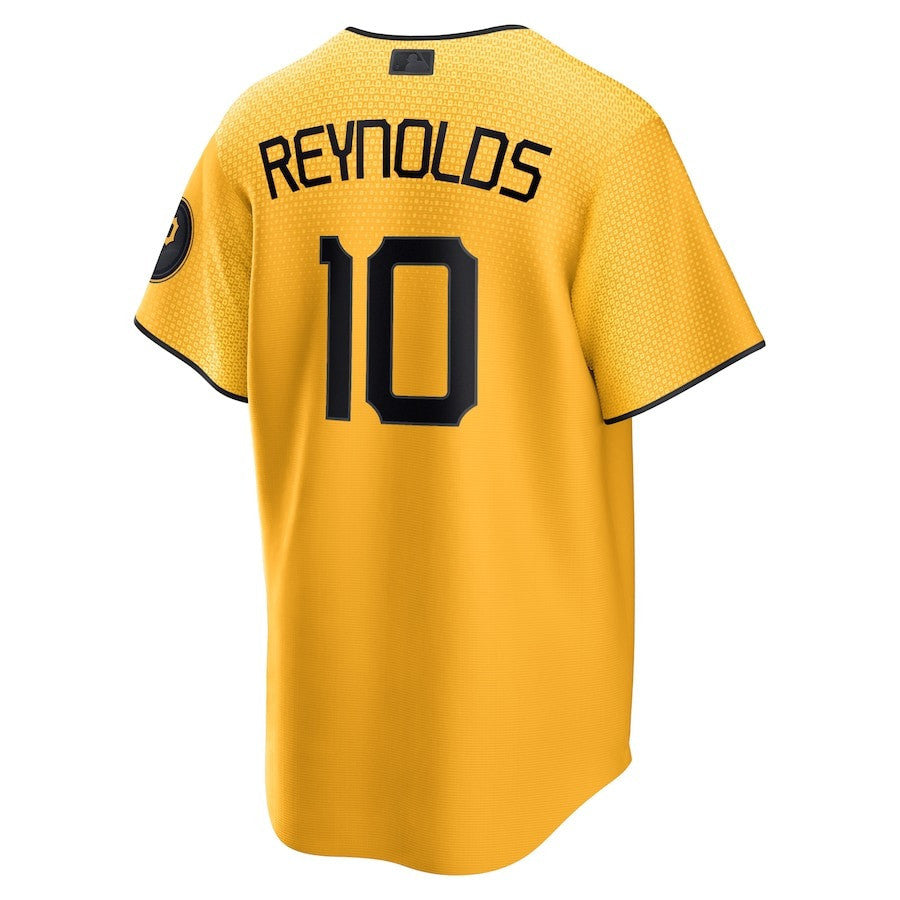 Bryan Reynolds 10 Pittsburgh Pirates 2023 City Connect Men Jersey - Gold