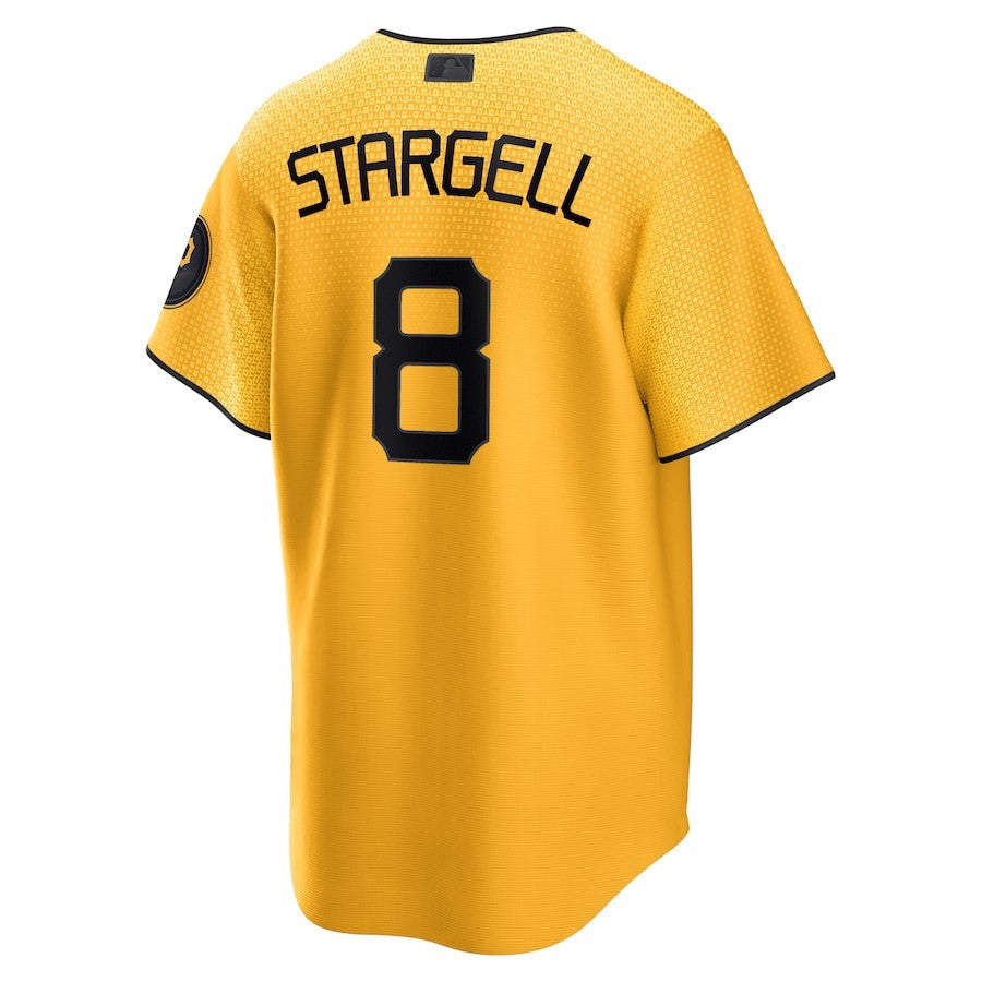 Willie Stargell 8 Pittsburgh Pirates 2023 City Connect Men Jersey - Gold