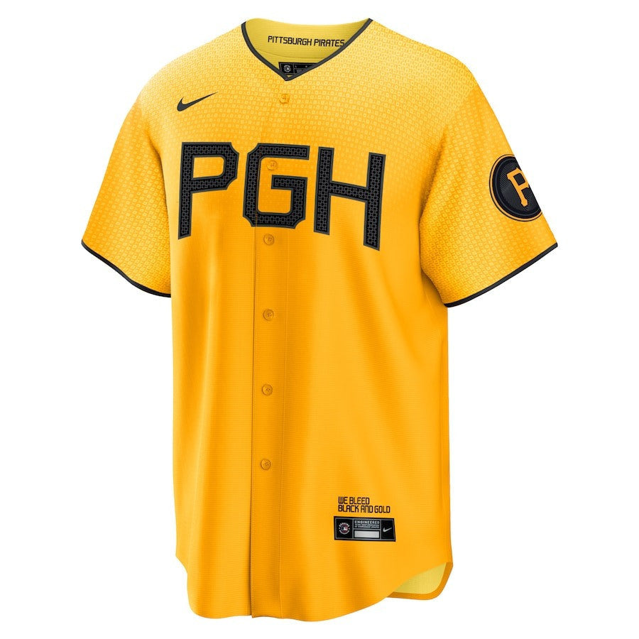 Willie Stargell 8 Pittsburgh Pirates 2023 City Connect Men Jersey - Gold