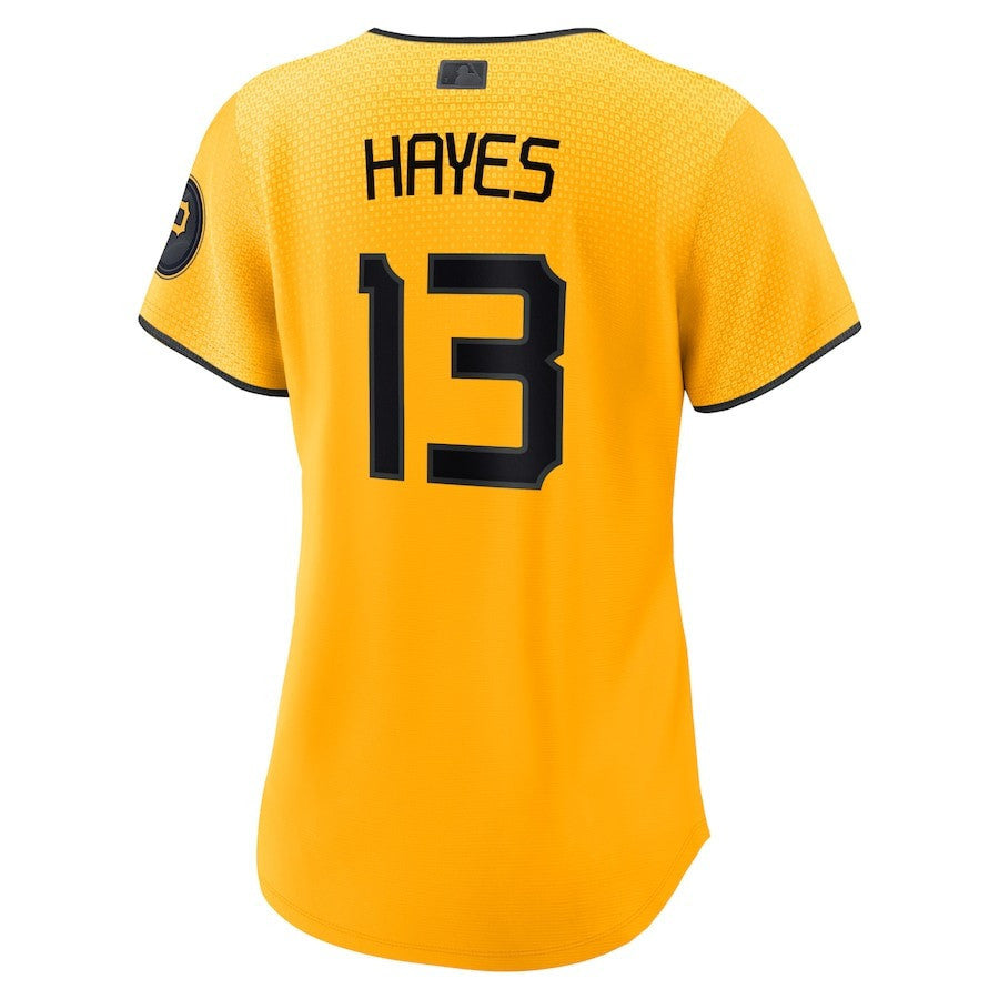 Ke'Bryan Hayes 13 Pittsburgh Pirates 2023 City Connect Women Jersey - Gold
