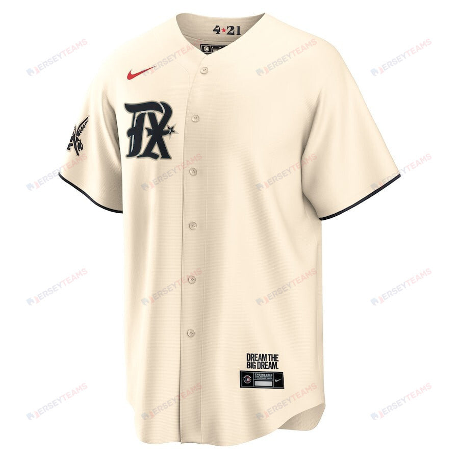 Josh Jung 6 Texas Rangers 2023 City Connect Flex Base Elite Jersey - Cream