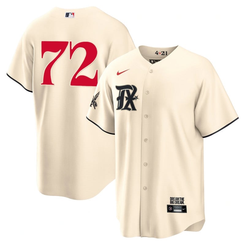Jonathan Hernández 72 Texas Rangers 2023 City Connect Game Jersey - Cream