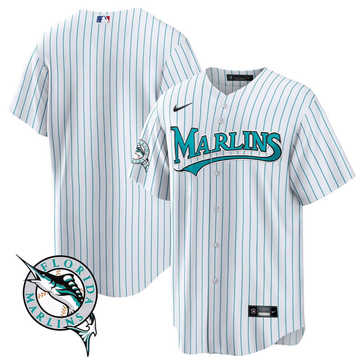 Miami Marlins Throwback Men Jersey - White