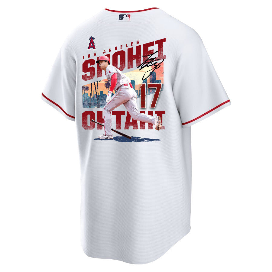 Shohei Ohtani 17 Los Angeles Angels Signed City 2023 Home Player Men Jersey - White
