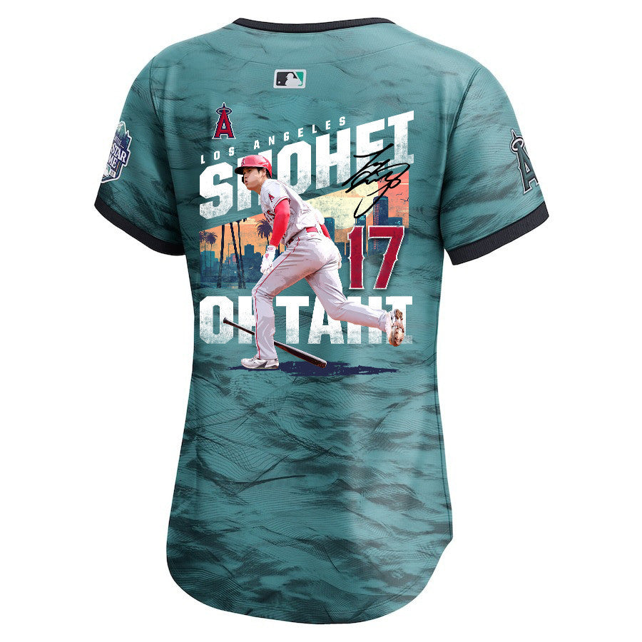 Shohei Ohtani 17 Los Angeles Angels Signed City 2023 All-Star Game Limited Player Women Jersey - Teal