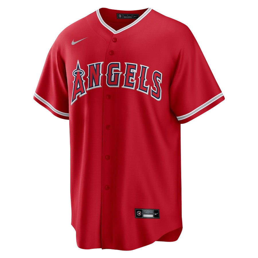 Shohei Ohtani 17 Los Angeles Angels Signed City 2023 Alternate Player Men Jersey - Red