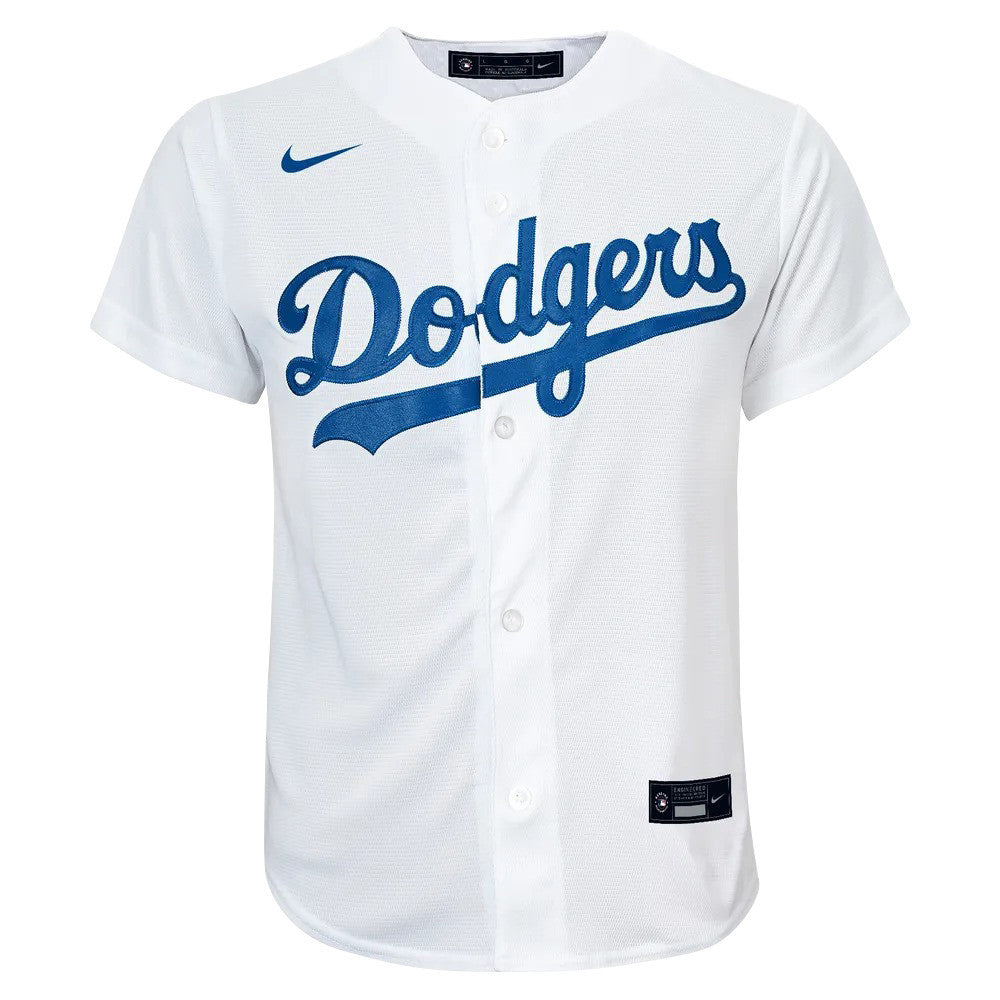 Mookie Betts 50 Los Angeles Dodgers Stadium 2023 Home Player YOUTH Jersey - White