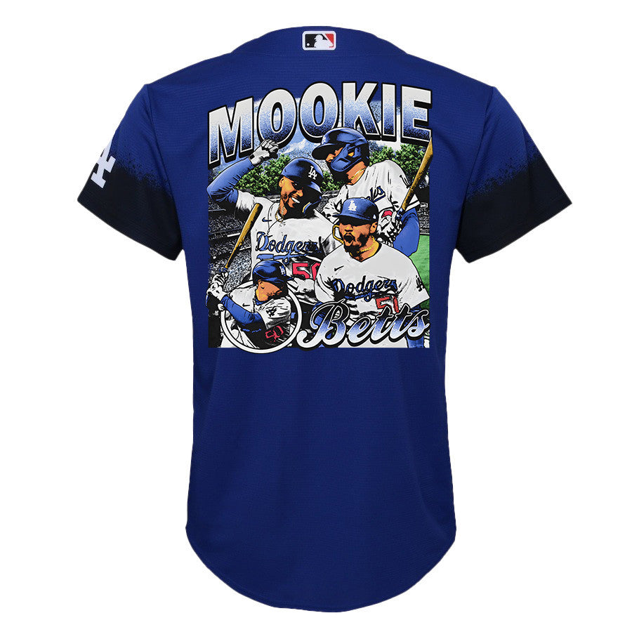 Mookie Betts 50 Los Angeles Dodgers Stadium 2023 City Connect Player YOUTH Jersey - Royal